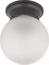 Nuvo 60/6012 - 1 Light 6&#34; Ceiling Mount with Frosted White Glass; Color retail packaging