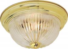Nuvo 60/6015 - 2 Light - 11&#34; - Flush Mount - Clear Ribbed Glass; Color retail packaging