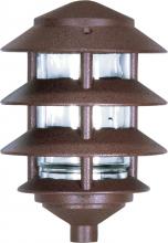 Nuvo SF76/633 - 1 Light - 9&#34; Pathway Light - Three Louver - Small Hood - Old Bronze Finish