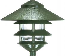 Nuvo SF76/636 - 1 Light - 8&#34; Pathway Light - Three Louver - Large Hood - Green Finish