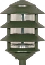 Nuvo SF77/324 - 1 Light - 9&#34; Pathway Light - Three Louver - Small Hood - Green Finish