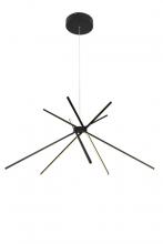  ALU01C42B - Matte Black LED Chandelier