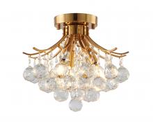  BET01FM12BR - Metal & Crystal Semi Flush Mount