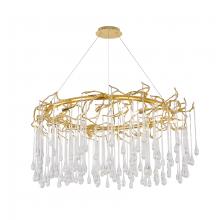  CN01C43G - Aluminum & Glass Chandelier