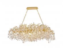  CN04C45G - Aluminum & Glass Chandelier