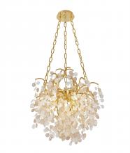  CN05C22G - Aluminum & Glass Chandelier