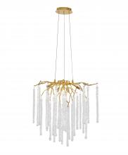  CN07C23G - Aluminum & Glass Chandelier