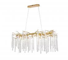  CN09C47G - Aluminum & Glass Chandelier