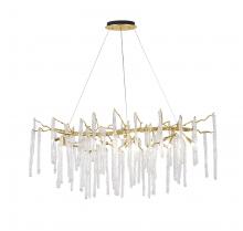  CN10C47C - Aluminum & Glass Chandelier