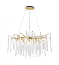  CN12C36G - Aluminum & Glass Chandelier