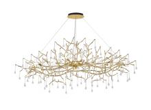  CN18C55G - Aluminum & Glass Chandelier