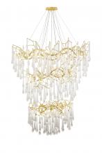  CN20C32G - Aluminum & Glass Chandelier