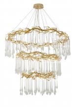  CN21C24G - Aluminum & Glass Chandelier