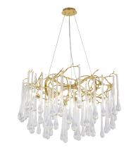  CN22C31G - Aluminum & Glass Chandelier