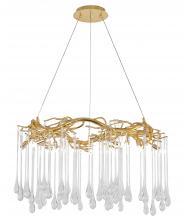  CN23C31G - Aluminum & Glass Chandelier