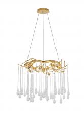  CN25C23G - Aluminum & Glass Chandelier