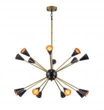  DU84 - Matte Black Chandelier