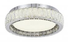  FT107FM16CH - Stainless Steel & Crystal LED Flush Mount