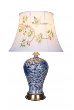  FUM03T8B - Blue& White Table Lamp