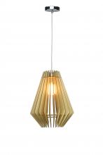  JU06P11W - Natural Wood Single Pendant Lighting