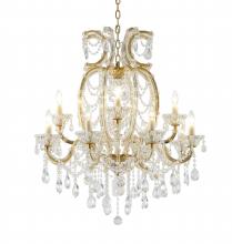  LA4307C38BR - Satin Brass Chandelier