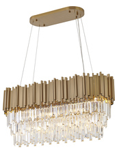  MU111C37G - Stainless Steel & Crystal Chandelier