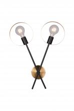  TR72W17BR - Black & Brushed Brass Wall Sconce