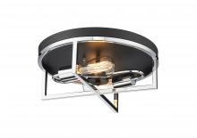  YS22130C14BCH - Black and Chrome Flush Mount