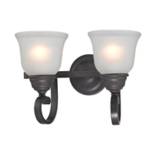  2302BB/10 - Thomas - Hamilton 2-Light Vanity Light in Oil Rubbed Bronze with White Glass