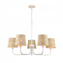  32457/5 - Abaca 34'' Wide 5-Light Chandelier - Textured White