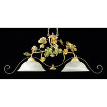  76903 - 2 LITE SEMI FLUSH W/FLOWERS