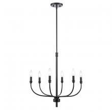  81516/6 - Newland 21'' Wide 6-Light Chandelier - Matte Black