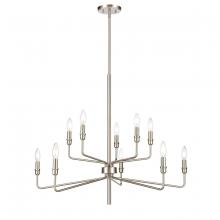  81529/5+5 - Saginaw 34'' Wide 10-Light Chandelier - Satin Nickel