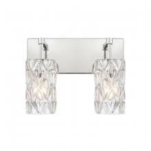 ELK Home 82191/2 - Forma de Crystal 14&#39;&#39; Wide 2-Light Vanity Light - Polished Chrome