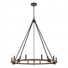  82288/10 - Harwell 49.5'' Wide 10-Light Chandelier - Antique Millwood