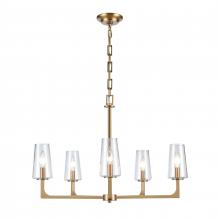  89975/5 - Fitzroy 28'' Wide 5-Light Chandelier - Lacquered Brass