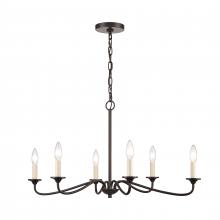  EC89689/6 - Quinn 30'' Wide 6-Light Chandelier - Old Bronze