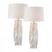 ELK Home S0019-10314/S2 - Parker 37.5&#39;&#39; High 1-Light Table Lamp - Set of 2 Gloss White