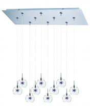  E93972-21SN - Starburst 10-Light RapidJack Pendant and Canopy